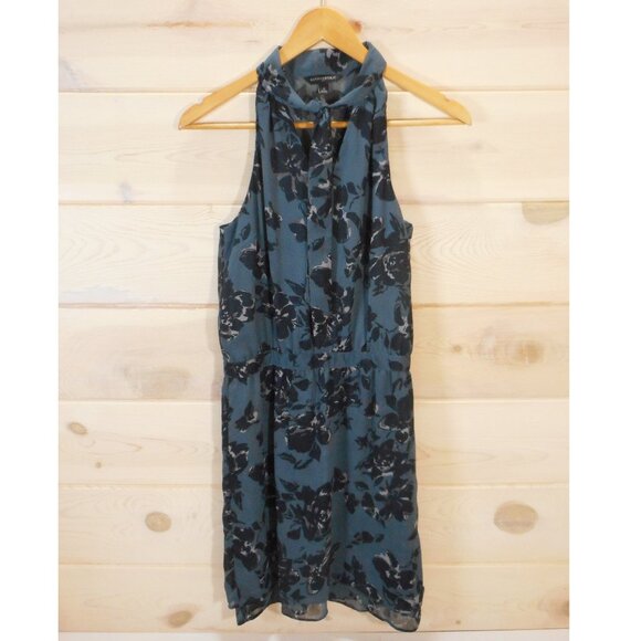 Banana Republic Women's size 4 Sleeveless Dress Floral Neck-Tie Knee-Length - Picture 1 of 10